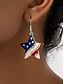 voordelige Damesoorbellen-Oorbellen met de Amerikaanse vlag in de kleuren rood, wit en blauw voor dames, diverse looks voor dames, perfect voor 4 juli en nationale feestdagen, stijlvolle sieradencollectie met de Amerikaanse vlag