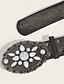 abordables ceinture-Ceinture Femmes PU Gris Noir Ceinture Taille Extérieur Week-end Fleuri