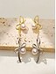 abordables Boucle d&amp;#39;oreille pour femme-Boucles d&#039;oreilles pendantes élégantes en forme de nœud papillon pour femmes – clous délicats plaqués or ou argent pour les rendez-vous romantiques, les mariages et le quotidien
