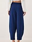 cheap Wide Leg &amp; High Waisted-Women&#039;s Slacks Pants Trousers Fashion Streetwear Full Length Natural Plain Pocket Elastic Drawstring Design Outdoor Comfortable Outdoor Vacation Apricot Light Sky Blue Grey Navy Summer Regular Fit