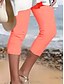 billiga Enkla Leggings-Dam Damasker Semester Mode Streetwear Vadlängd Hög midja Ensfärgat Tryck Håller värmen Andningsfunktion Mjuk Elastisk Utomhus Semester Gata Rödhakeägg blå Svart Vit Fuchsia Sommar Vår Smal passform