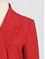 voordelige Vloerlengte-Blazer Jurk Moeder Van De Bruid Jurk Tuxedo Jurk Elegante Shirt Kraag Enkellengte Polyester Lange Mouw met Effen Kleur