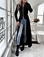 voordelige Overhemdjassen-Dames Vrijetijdsjas Comfortabel Vetoketju Onregelmatige zoom Elegant Modieus Effen Straat Weekend Rits Lang Opstaand Normale pasvorm Lange mouw bovenkleding Zwart Bordeaux Herfst Winter