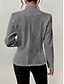 abordables Blazers et Costumes-Femmes Blazer Respirant Confortable Avec Poches Occasionnel Uni Bureau Rue Occasionnel Tenue quotidienne Simple Boutonnage Régulier Col montant Coupe régulière manche longue Vêtements d&#039;extérieur