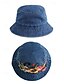abordables Sombreros de mujer-Sombrero de pescador de mezclilla bordado para mujer: diseño floral, elegante sombrero de verano, perfecto para actividades al aire libre, playa y ropa informal.