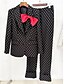 abordables Trajes de pantalón de mamá-Traje de pantalón vestido para la madre de la novia elegante cuello de camisa longitud hasta el tobillo mezcla de algodón manga larga con botones