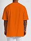 baratos Camisas casuais masculinas plus size-Homens Tamanho Grande Camiseta T-shirt Gola Redonda Manga Curta Moda Ao ar livre Férias Diário Estampado Preto Branco Amarelo Poliéster Roupa