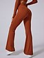 abordables Leggings et collants de yoga-Pantalons de fitness Leggings de yoga pantalon de sport Femmes Léger Évasé Yoga Fitness Pilates Pantalons Automne Hiver Des sports Tenues de Sport Micro-Élastique Gris foncé Noir