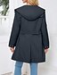abordables Abrigos de Invierno-Mujer Gabardina Mantiene abrigado Cómodo Cremallera Bolsillo Moda Casual Plano Festivos Noche Cremallera Regular Con Capucha Ajuste regular Manga Larga Ropa de calle Negro Rosa Vino Otoño Invierno