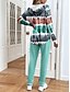 billige Sweatsuits for kvinner-Dame Aktiv Daglig Hattetrøje Joggedress Buksesett Langermet Med hette Blomstret Grafisk Gradert Snorer Trykt mønster utendørs Avslappet Blå Oransje Grønn Vår Normal
