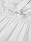 preiswerte Weiße Freizeitkleider-Damen Minikleid Weißes Kleid Mode Modern Puffärmel Urlaub Ausgehen Wochenende Normale Passform Einfach Kurzarm V Ausschnitt Weiß Sommer