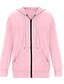 economico giacca con cappuccio-Per donna Felpa con cappuccio Semplice Casual Manica Lunga Con Cappuccio Top Regolari Streetwear Abbigliamento Quotidiano Rosa Vino Blu Fucsia Verde Autunno Inverno