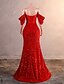 tanie Suknie wieczorowe-Sukienka wieczorowa Syrena  Trąbka Elegancka sukienka formalna na bal tren zbierający bez rękawów z odkrytymi ramionami cekinowa z cekinami
