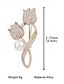 voordelige Dames Sjaals-dames strass tulp bloem broche met parel decoratie, elegante legering revers speld voor kantoor jassen, jurken, bruiloften en formele gelegenheden