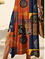 abordables Robes Boho-Femmes Robe Midi Robe Décontractée Robe d&#039;Été Robe trapèze Robe d&#039;été Bohème Vacances Occasionnel Plage Coupe Ample Graphique Abstrait Bohème Manche Courte Col en V Jaune Bleu Violet Orange Ét