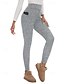 preiswerte Yoga Leggings &amp; Strumpfhosen-Damen Pilates-Leggings Outdoorhosen Sporthosen Tasche Leicht Warm Pilates Fitnessstudio Laufen Hosen Einfarbig Schwarz Hellgrau Übergröße Sport Sportkleidung Mikroelastisch
