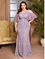 cheap Semi-formal / Cocktail-Mermaid / Trumpet Evening Gown Elegant Dress Formal Wedding Floor Length Short Sleeve V Neck Lace with Embroidery