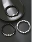 cheap Men&#039;s Jewelry-Men&#039;s Obsidian Beaded Cross Bracelet Set - Multi-layered matte obsidian and metal beads with grey gemstone decoration, Stretch design, Bohemian style, Ssuitable for daily wear or casual outing