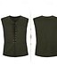 billige Gilets-Herre Vest Gilet udendørs Daglig Årgang Forår Efterår Blondér Polyester Bekvem Vanlig V-hals Regulær Mørkebrun Sort Rød Lysebrun Vest