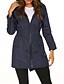 abordables Abrigos &amp; Trench-Mujer Chaqueta con capucha Cómodo Transpirable Cremallera Bolsillo Casual Plano Exterior Vacaciones Calle Ropa Cotidiana Cremallera Regular Con Capucha Ajuste regular Manga Larga Ropa de calle Negro