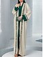 preiswerte Bodenlänge-Kleid-Sets Brautmutterkleid Elegant V Ausschnitt Knöchellänge Polyester Langarm mit Spitze 2025