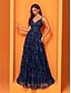 baratos Semi-formal / Cocktail-Vestidos de Quinceanera A-Line Vestido Elegante Formal Casamento Comprimento de Chão Sem Mangas Decote V Poliéster Costas Nuas com Pregas