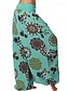 economico gamba larga e vita alta-Per donna Pantaloni Pantaloni harem Pantaloni Palazzo Moda Boho Lunghezza intera Misura del girovita medio Stampa Elastico in vita Comodo Confortevole Micro-elastico Streetwear Abbigliamento