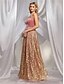 tanie różowy-Sukienki A-Line na Quinceanera Elegancka Sukienka Formalna Ślubna Długość Do Podłogi Bez Rękawów Serce Poliester z Faldami