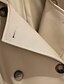preiswerte Trenchcoats-Damen Trenchcoat Bequem Knöpfe Tasche Mode Modern Einfach Ausgehen Wochenende Doppelreihig Lang Umlegekragen Normale Passform Langarm Oberbekleidung Schwarz Khaki Herbst Winter