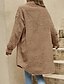 voordelige Winterjassen-Dames Jas Houd Warm Comfortabel Zak Knop Buiten Casual Effen Buiten Straat Dagelijks Feestdagen Enkele rij knopen Lang Strijkijzer Normale pasvorm Lange mouw bovenkleding Wit Khaki Abrikoos Herfst