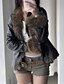 cheap Furs &amp; Leathers-Women&#039;s Casual Jacket Warm Comfortable Buttons Fur Collar Fashion Plain Holiday Going out Weekend Single Breasted Regular Turndown Regular Fit Long Sleeve Outerwear Black Fall Winter