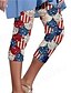 cheap Independence Day Bottoms-Women&#039;s Leggings Anti Chafing Shorts Fashion Streetwear Calf-Length NaturalPantsAmerican Independence Day American Flag Elastic Waist Breathable Comfortable Stretchy Daily Wear Festival White / Red