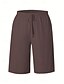 baratos Shorts-Mulheres chinês Bermudas Férias Moda Básico Comprimento do joelho Cintura Alta Tecido Bolsos Cintura elástica Confortável Macio Micro-Elástica Ao ar livre Rua Verde Militar Azul marinho Preto Branco