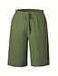 baratos Shorts-Mulheres chinês Bermudas Férias Moda Básico Comprimento do joelho Cintura Alta Tecido Bolsos Cintura elástica Confortável Macio Micro-Elástica Ao ar livre Rua Verde Militar Azul marinho Preto Branco