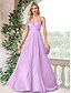 billiga Semi-formell / Cocktail-A-Linjig Quinceanera Klänningar Elegant Klänning Formell Bröllop Golvlängd ärmlös Spaghetti Axel Chiffon med Fällor