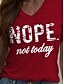 ieftine Umor &amp; Citate tricou-Pentru femei Tricou Grafic Scrisă Epocă Stilat Clasic Manșon scurt În V Topuri obișnuite Zilnic Imprimeu Negru Alb Roz Îmbujorat Roșu-aprins Albastru piscină Vară Primăvară