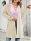 abordables Manteaux &amp; trenchs-Femmes Veste Décontractée Respirant Confortable Boutons Occasionnel Uni Vacances Rue Occasionnel Tenue quotidienne Simple Boutonnage Régulier Sans Col Coupe régulière manche longue Vêtements