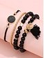preiswerte Damenarmband-Damen-Armbandset mit Howlith-Perlen – mehrlagiges Boho-Stapelarmband mit Herzanhänger, Marmoranhänger und Quaste für Freizeitkleidung, Strandoutfits und Geschenke