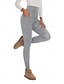preiswerte Yoga Leggings &amp; Strumpfhosen-Damen Pilates-Leggings Outdoorhosen Sporthosen Tasche Leicht Warm Pilates Fitnessstudio Laufen Hosen Einfarbig Schwarz Hellgrau Übergröße Sport Sportkleidung Mikroelastisch