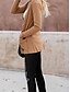 billige Frakker &amp; Trench Coats-Dame Casual jakke Åndbart Bekvem Knapper Lomme Afslappet Vanlig Ferierejse Gade Afslappet Dagligdagstøj Enradet Normal V-hals Regulær Langærmet Overtøj Hvid Lyserød Kakifarvet Sommer Forår