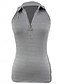 billiga Enkel linne-Dam Camisole linne Ensfärgat Modern Ledigt Ärmlös Tröjkrage Vanliga toppar Dagligen Dragkedja Svart Vin Blå Brun Grön Sommar