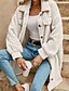 voordelige Winterjassen-Dames Jas Houd Warm Comfortabel Zak Knop Buiten Casual Effen Buiten Straat Dagelijks Feestdagen Enkele rij knopen Lang Strijkijzer Normale pasvorm Lange mouw bovenkleding Wit Khaki Abrikoos Herfst