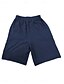 abordables Bermudas-Mujer Chinos Pantalón corto Moda Ropa de calle Básico Longitud de la rodilla Alta cintura Plano Bolsillo Cintura elástica Confortable Suave Cómodo Microelástico Exterior Calle Gris oscuro Azul