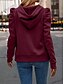 preiswerte Einfache Oberteile-Damen Kapuzenpullover Einfach Lässig Langarm Mit Kapuze Normale Oberteile Straße Alltagskleidung Schwarz Rosa Wein Blau Beige Herbst Winter