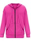 economico giacca con cappuccio-Per donna Felpa con cappuccio Semplice Casual Manica Lunga Con Cappuccio Top Regolari Streetwear Abbigliamento Quotidiano Rosa Vino Blu Fucsia Verde Autunno Inverno