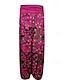 cheap Wide Leg &amp; High Waisted-Women&#039;s Pants Trousers Palazzo Pants Fashion Boho Full Length Mid Waist Print Camouflage Elastic Waist Comfy Comfortable Micro-elastic Street Daily Wear Going out White Yellow Red Navy Blue Summer
