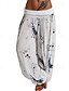 abordables pierna ancha y cintura alta-Mujer Pantalones Pantalones palazzo Moda Boho Longitud total Media cintura Estampado Cintura elástica Confortable Cómodo Microelástico Calle Ropa Cotidiana Noche Blanco Amarillo Rosa Verde Ejército