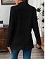 abordables Blazers et Costumes-Femmes Blazer Confortable Respirant Boutons Occasionnel Uni Bureau Rue Occasionnel Tenue quotidienne Simple Boutonnage Régulier Col montant Coupe régulière manche longue Vêtements d&#039;extérieur Noir
