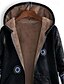 billiga Sherpa-jackor-Dam Fleece-jacka Kappa Hoodiejacka Håller värmen Bekväm Dragkedja Ficka Mode Modern Ledigt Geometrisk Utekväll Helgen Dragkedja Normal Huva Normal Långärmad Ytterkläder Svart Vinter