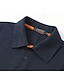 abordables Polo Classique pour Hommes-Homme Chemise de golf Vacances Travail Revers Col Polo Côtelé Manche Courte Basique Moderne Bloc de Couleur Patchwork Avec Poches Été Printemps Printemps &amp; Été Coupe Slim bleu marine Bleu Vert Gris